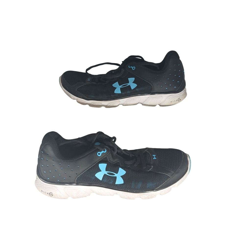 Under Armour Micro G‎ Assert 6 Mens Running Shoes Black Blue 1266252-002 Size 11